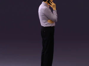 man in suit pants blue top 0574 3d print ready 3D Print Model