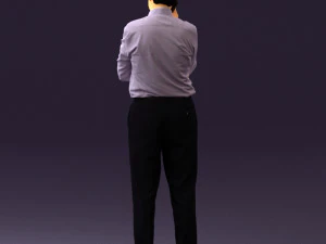 man in suit pants blue top 0574 3d print ready 3D Print Model