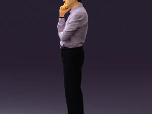man in suit pants blue top 0574 3d print ready 3D Print Model
