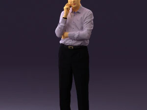 man in suit pants blue top 0574 3d print ready 3D Print Model