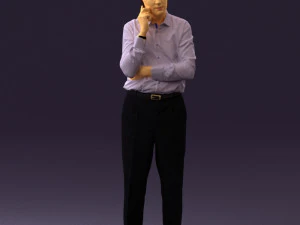 man in suit pants blue top 0574 3d print ready 3D Print Model