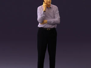 man in suit pants blue top 0574 3d print ready 3D Print Model