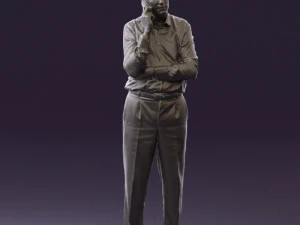 man in suit pants blue top 0574 3d print ready 3D Print Model