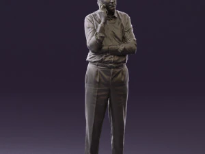 man in suit pants blue top 0574 3d print ready 3D Print Model