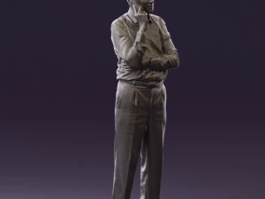 man in suit pants blue top 0574 3d print ready 3D Print Model