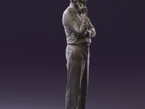 man in suit pants blue top 0574 3d print ready 3D Print Model