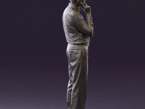 man in suit pants blue top 0574 3d print ready 3D Print Model