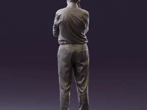 man in suit pants blue top 0574 3d print ready 3D Print Model