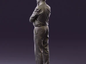 man in suit pants blue top 0574 3d print ready 3D Print Model