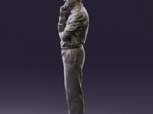 man in suit pants blue top 0574 3d print ready 3Dプリントモデル