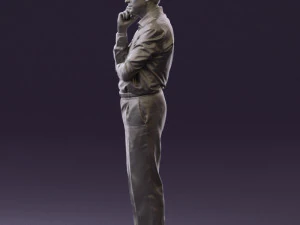 man in suit pants blue top 0574 3d print ready 3D Print Model