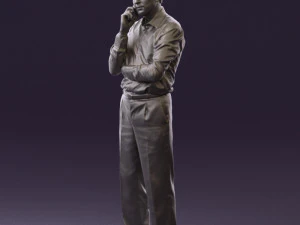 man in suit pants blue top 0574 3d print ready 3D Print Model
