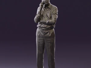 man in suit pants blue top 0574 3d print ready 3D Print Model