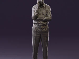 man in suit pants blue top 0574 3d print ready 3D Print Model