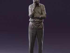 man in suit pants blue top 0574 3d print ready 3D Print Model
