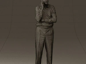 man in suit pants blue top 0574 3d print ready 3D Print Model