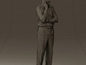 man in suit pants blue top 0574 3d print ready 3D Print Model