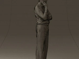 man in suit pants blue top 0574 3d print ready 3D Print Model