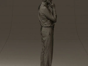 man in suit pants blue top 0574 3d print ready 3D Print Model
