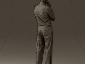 man in suit pants blue top 0574 3d print ready 3D Print Model