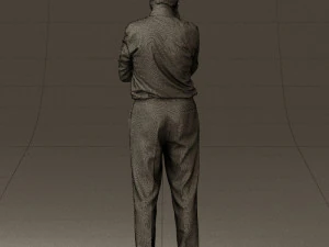 man in suit pants blue top 0574 3d print ready 3D Print Model
