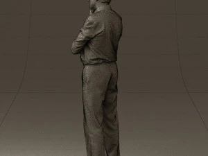 man in suit pants blue top 0574 3d print ready 3D Print Model