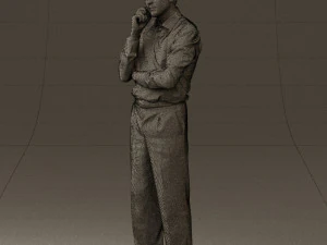 man in suit pants blue top 0574 3d print ready 3D Print Model