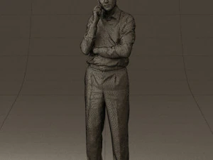 man in suit pants blue top 0574 3d print ready 3D Print Model