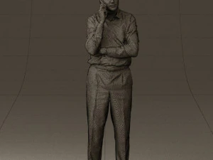 man in suit pants blue top 0574 3d print ready 3D Print Model