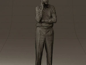 man in suit pants blue top 0574 3d print ready 3D Print Model