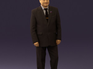 man in suit russian flag 0577 3Dモデル