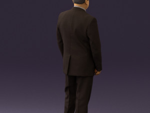 man in suit russian flag 0577 3Dモデル