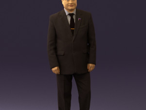 man in suit russian flag 0577 3Dモデル