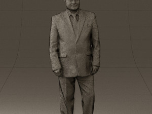 man in suit russian flag 0577 3Dモデル