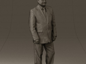man in suit russian flag 0577 3Dモデル