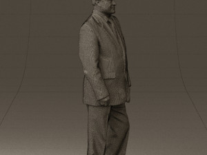 man in suit russian flag 0577 3Dモデル