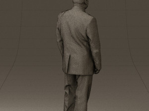 man in suit russian flag 0577 3Dモデル