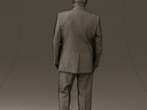 man in suit russian flag 0577 3Dモデル