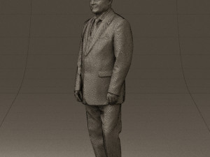 man in suit russian flag 0577 3Dモデル