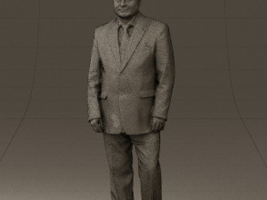 man in suit russian flag 0577 3Dモデル