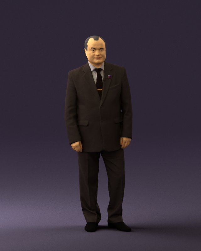 man in suit russian flag 0577 3d print ready Model do druku 3D .c4d .max .obj .3ds .fbx .stl .blend 
