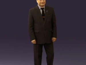 man in suit russian flag 0577 3d print ready 3D Print Model