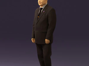 man in suit russian flag 0577 3d print ready 3D Print Model