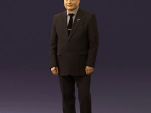 man in suit russian flag 0577 3d print ready 3D Print Model