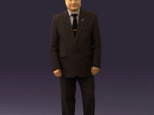 man in suit russian flag 0577 3d print ready 3D Print Model
