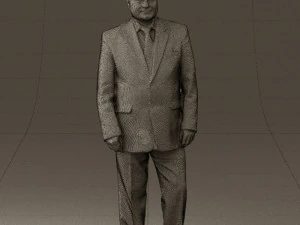 man in suit russian flag 0577 3d print ready 3D Print Model