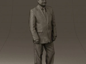 man in suit russian flag 0577 3d print ready 3D Print Model