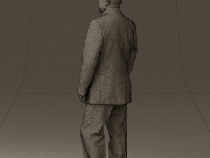 man in suit russian flag 0577 3d print ready Model do druku 3D