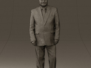 man in suit russian flag 0577 3d print ready Model do druku 3D