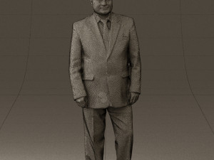 man in suit russian flag 0577 3d print ready Model do druku 3D